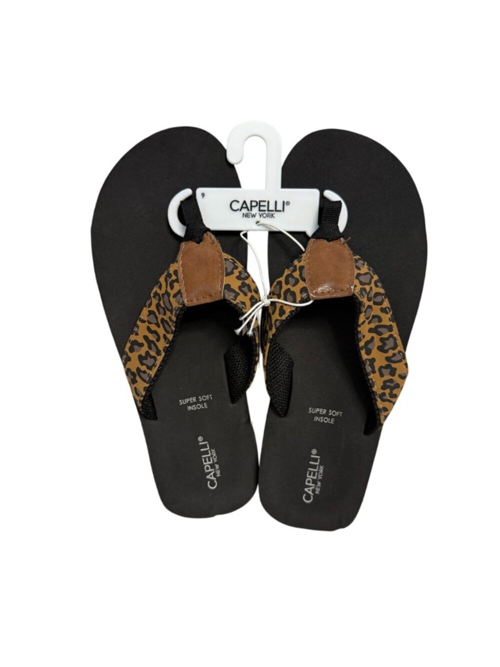 Capelli New York Leopard Print Flip Flops Sandales Beach Pool Shower Size 9 - Picture 5 of 7